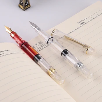 Hot Sale transparent Fountain Pen pen students Office stationery 0.5mm 0.38mm nib calligraph piston ink Pens
Hot Sale transparent Fountain Pen pen students Office stationery 0.5mm 0.38mm nib calligraph piston ink Pens