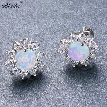 Blaike Mystic Fire Opal White/Blue Stone Stud Earrings for Women Designer Flower Jewelry Silver Color Earring Gift
Blaike Mystic Fire Opal White/Blue Stone Stud Earrings for Women Designer Flower Jewelry Silver Color Earring Gift