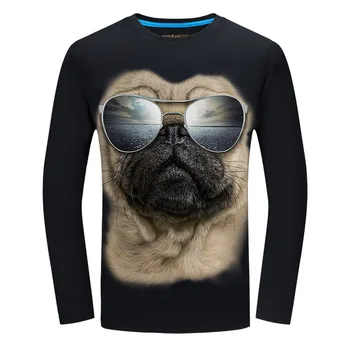 2D Printed t-shirts Print Pug Dog Long Sleeve Graphic Tee Casual Animal Tops T-Shirt Fashion Tshirts T Male Shirt Homme
2D Printed t-shirts Print Pug Dog Long Sleeve Graphic Tee Casual Animal Tops T-Shirt Fashion Tshirts T Male Shirt Homme