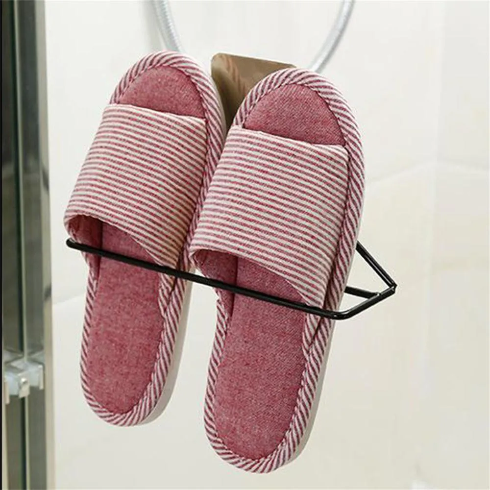 Wall Mount Shoe Rack Slipper Shelf Storage Organizer 9X 2.5X4.3cm rust-proof non-porous Black Bathroom Shower Room creative tool
Wall Mount Shoe Rack Slipper Shelf Storage Organizer 9X 2.5X4.3cm rust-proof non-porous Black Bathroom Shower Room creative tool