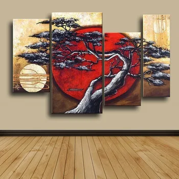 Abstract China Welcome Song Tree Oil Painting 100% Hand Painted 4 Panel Art Set Home Decor Modern Wall Picture For Living Room
Abstract China Welcome Song Tree Oil Painting 100% Hand Painted 4 Panel Art Set Home Decor Modern Wall Picture For Living Room