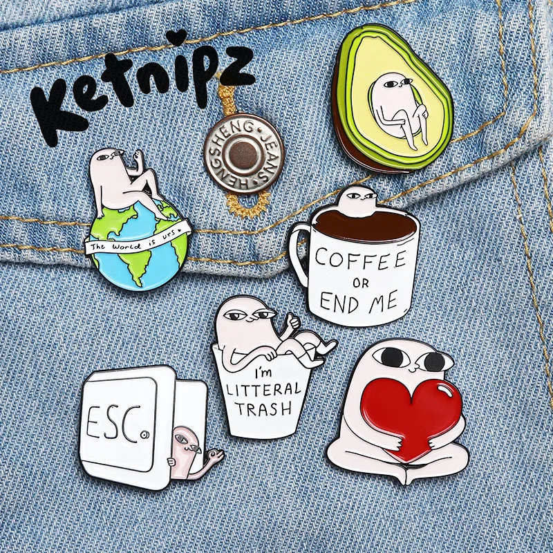Funny Ketnipz Pins Trash Life Quote Brooches for Women Men Cartoon Comics Bag Clothes Lapel Pin Humor Jewelry Gift
Funny Ketnipz Pins Trash Life Quote Brooches for Women Men Cartoon Comics Bag Clothes Lapel Pin Humor Jewelry Gift