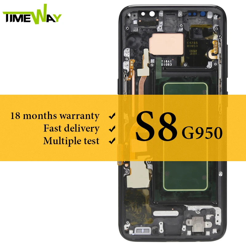 Для Samsung S8 LCD дисплей Супер AMOLED с рамкой сенсорным экраном в сборе для G950 G950F