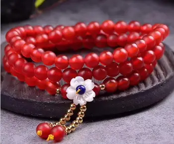 Natural red agate 6mm three-ring bracelet with white shell small flower female multi-circle red agate bracelet ab2791#
Natural red agate 6mm three-ring bracelet with white shell small flower female multi-circle red agate bracelet ab2791#