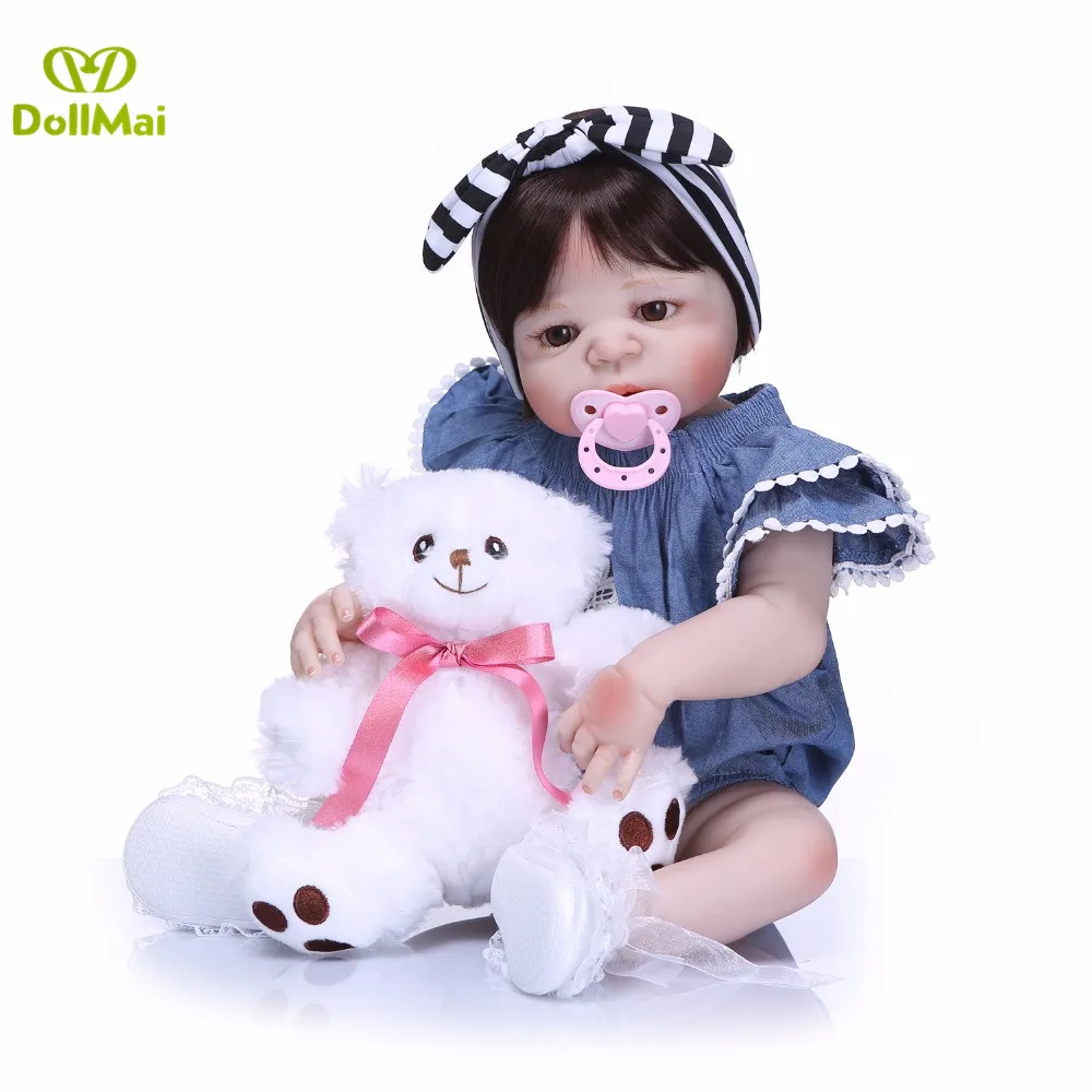 55cm Full Silicone Reborn Girl Baby Doll Toys 22" Realistic simulation delicate face Doll Lovely Birthday Gift Present for sale
55cm Full Silicone Reborn Girl Baby Doll Toys 22" Realistic simulation delicate face Doll Lovely Birthday Gift Present for sale