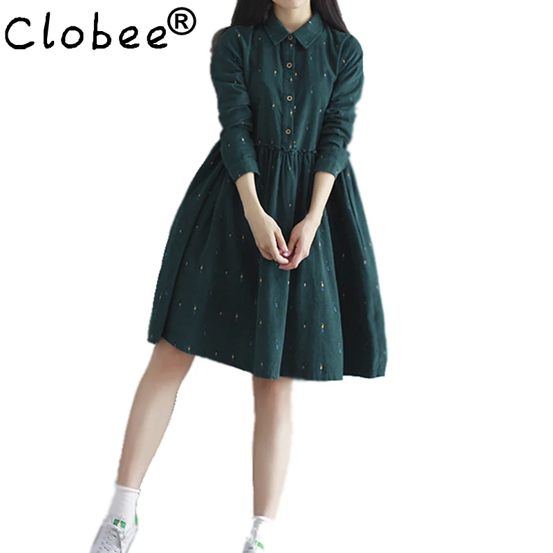 Womens Sweet Kawaii Shirt Dress Mori Girls Turn Down Collar Casual Lolita Dress Full Sleeve Vestidos Spring Autumn Vintage Tunic
Womens Sweet Kawaii Shirt Dress Mori Girls Turn Down Collar Casual Lolita Dress Full Sleeve Vestidos Spring Autumn Vintage Tunic