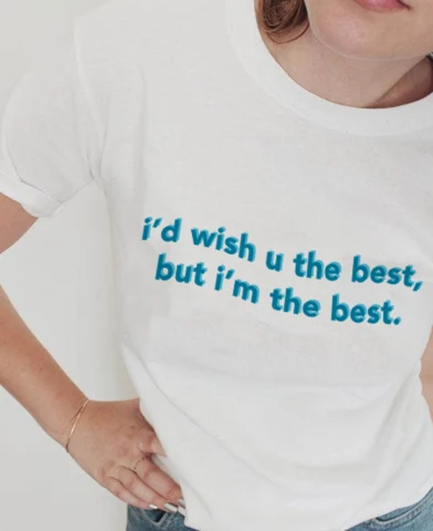 I'd Wish You The Best But I'm The Best T Shirt Men Women Letter Printed Tshirt Aesthetic Tumblr Fummy Quotes White Tee Clothes
I'd Wish You The Best But I'm The Best T Shirt Men Women Letter Printed Tshirt Aesthetic Tumblr Fummy Quotes White Tee Clothes