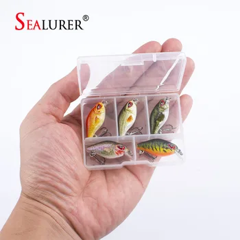 SEALURER 5PCS/Lot 2g 3.5cm Topwater 0.1-0.5m Wobbler Japan Mini Crankbait 5Baits with Plastic Box Fly Fishing Lure Crazy Wobbler
SEALURER 5PCS/Lot 2g 3.5cm Topwater 0.1-0.5m Wobbler Japan Mini Crankbait 5Baits with Plastic Box Fly Fishing Lure Crazy Wobbler