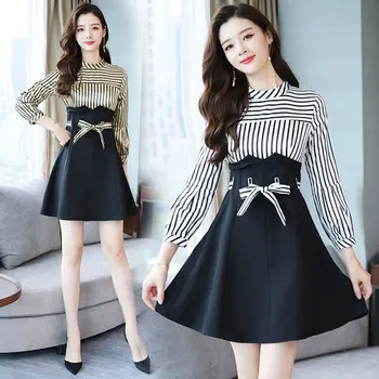 Chic Goddess Dress For Women Vestido De Festa Stripe Stitching The Dress Ukraine Office Work Fashion Dress Elegant Vestidos
Chic Goddess Dress For Women Vestido De Festa Stripe Stitching The Dress Ukraine Office Work Fashion Dress Elegant Vestidos
