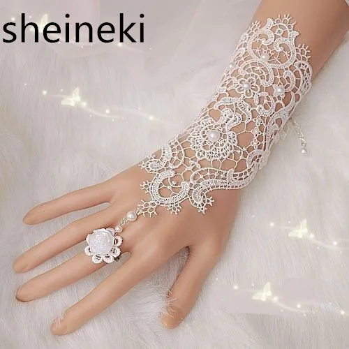 Cheap Fingerless Lace Wedding Gloves New Hot Sale Fashion White Ivory Bride Bridal Gloves With Ring Bracelet
Cheap Fingerless Lace Wedding Gloves New Hot Sale Fashion White Ivory Bride Bridal Gloves With Ring Bracelet