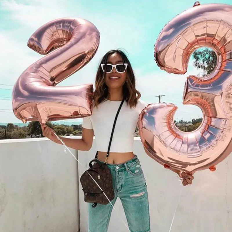 2pcs 32 40 Inch Happy 18 Birthday Foil Balloons Giant Rose Gold Number Balls Boy Girl 18 21 22 23th Years Old Party Decorations
2pcs 32 40 Inch Happy 18 Birthday Foil Balloons Giant Rose Gold Number Balls Boy Girl 18 21 22 23th Years Old Party Decorations