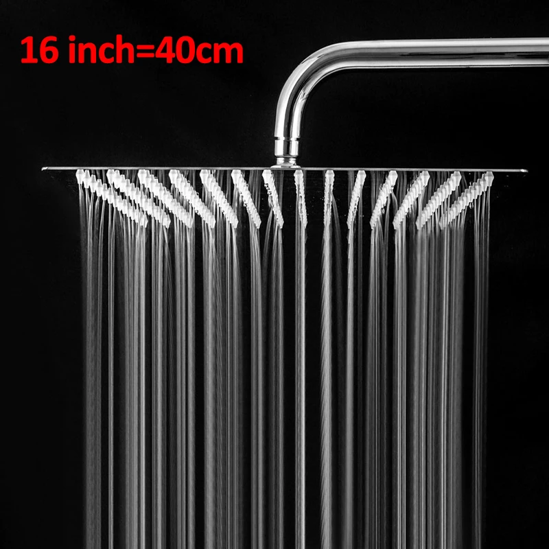 quyanre wanfan 16 inch luxury rainfall ultrathin shower head shower faucet accessories US RU wareshouse fast shipping4
