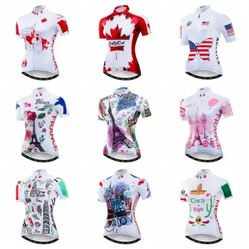 Weimostar Cycling Jersey Women Summer Short Sleeve Canada/USA/France Bicycle Shirt Mtb Ropa Ciclismo Bike Jersey Maillot Top
Weimostar Cycling Jersey Women Summer Short Sleeve Canada/USA/France Bicycle Shirt Mtb Ropa Ciclismo Bike Jersey Maillot Top