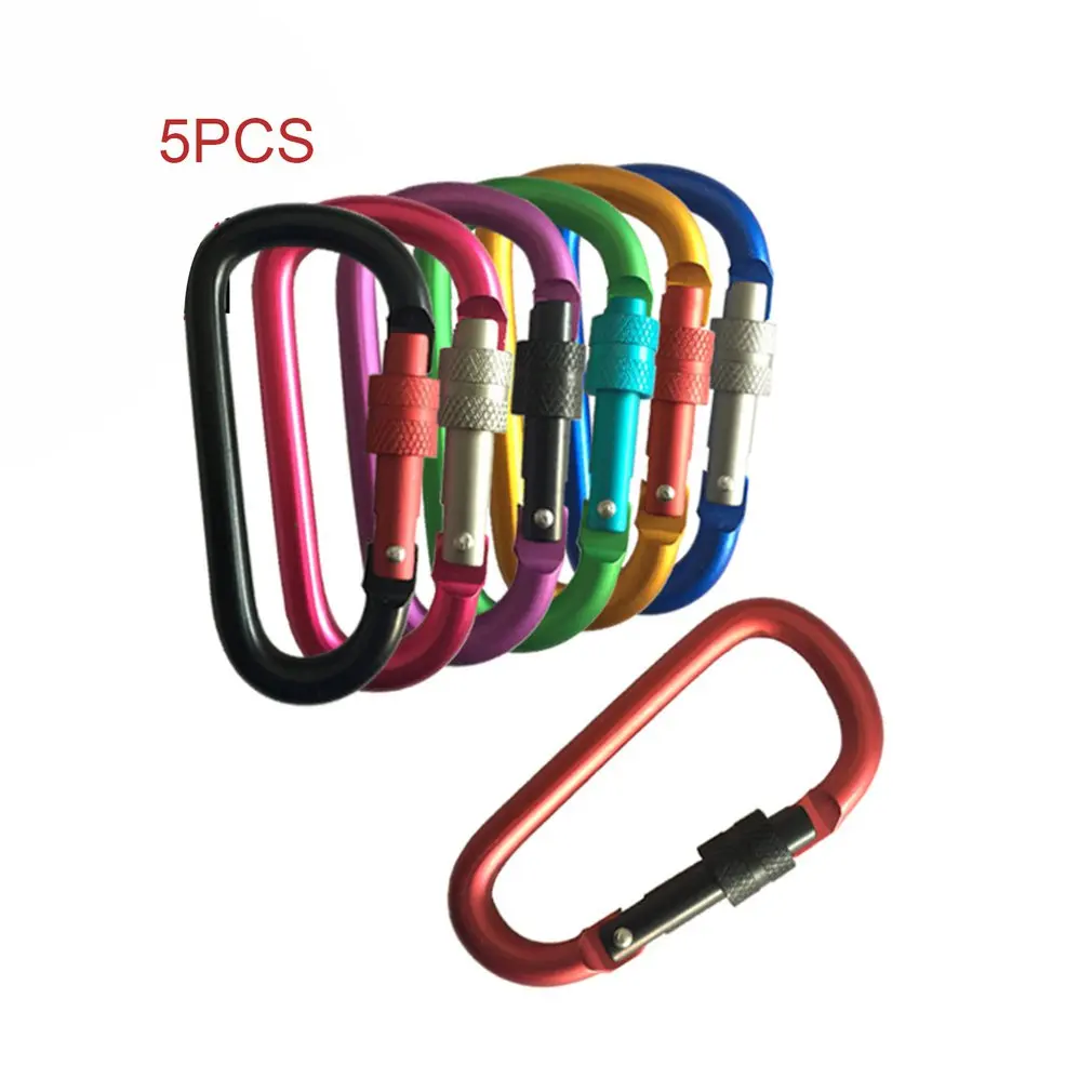 5pcs climbing buckle D-type matt two-color carabiner Safety outdoor pendant Aluminum alloy thread with lock buckle
5pcs climbing buckle D-type matt two-color carabiner Safety outdoor pendant Aluminum alloy thread with lock buckle
