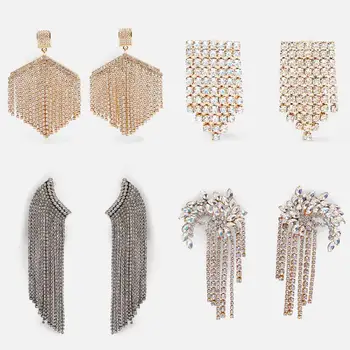 Girlgo Korean Fashion Fringed Tassel Earrings for Women Trendy Elegant Crystal Bling Drop Earrings Jewelry Wedding Party Gift
Girlgo Korean Fashion Fringed Tassel Earrings for Women Trendy Elegant Crystal Bling Drop Earrings Jewelry Wedding Party Gift