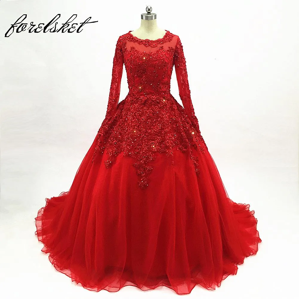 Ball Gown Princess Red Lace Evening Gowns 2020 Engagement Dress Long Sleeves robe de soiree musulmane longue vestido de 15 years
Ball Gown Princess Red Lace Evening Gowns 2020 Engagement Dress Long Sleeves robe de soiree musulmane longue vestido de 15 years