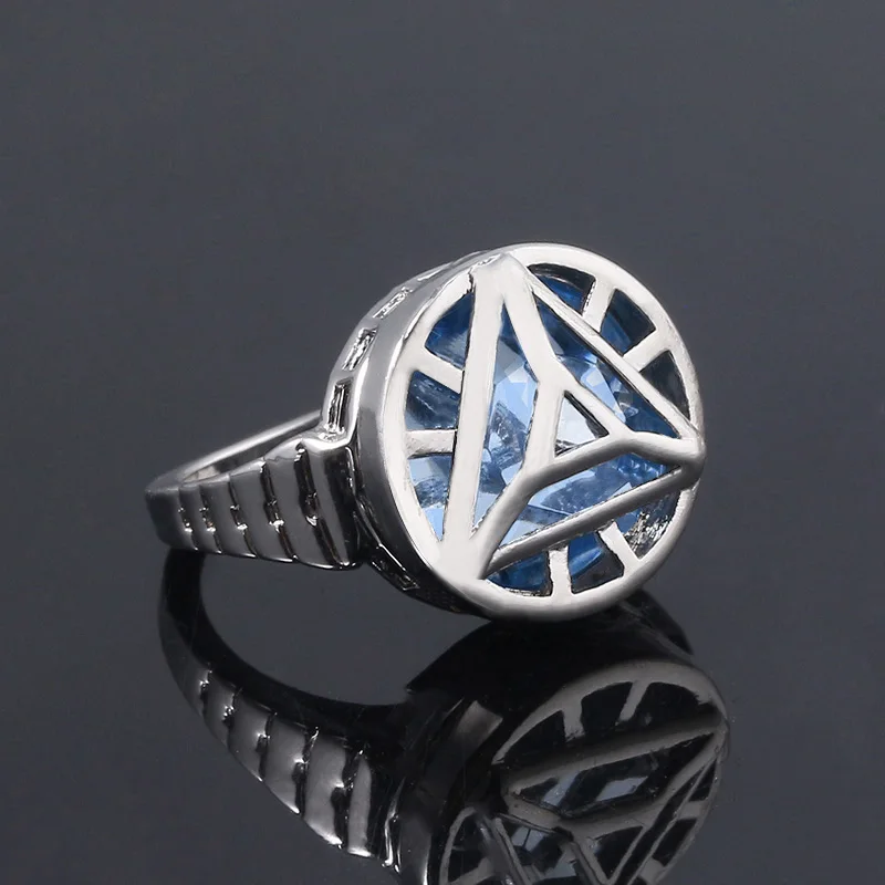 Marvel Avengers 4 Iron Man Thanos Rings Tony Stark Heart Chocker Arc Reactor Ring Blue Soul Stone For Women Men Gift Jewelry
Marvel Avengers 4 Iron Man Thanos Rings Tony Stark Heart Chocker Arc Reactor Ring Blue Soul Stone For Women Men Gift Jewelry