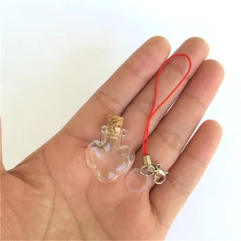 Mini Glass Bottles Pendants Keychain Small Wishing Bottles With Cork Cute Heart Shaped Vials Small Jars 10 pcs 20x24x6 mm
Mini Glass Bottles Pendants Keychain Small Wishing Bottles With Cork Cute Heart Shaped Vials Small Jars 10 pcs 20x24x6 mm