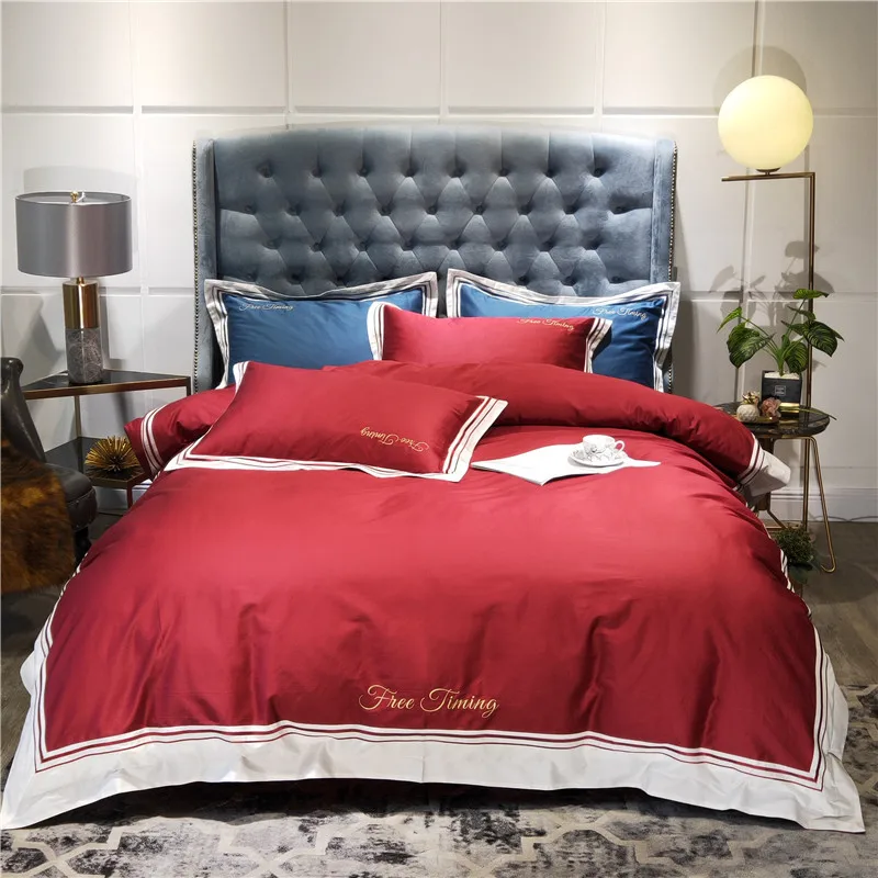 100% egyptian Cotton red green pink Bedding Set queen king size adults Duvet cover Bed sheets/fit sheet set for wedding gift
100% egyptian Cotton red green pink Bedding Set queen king size adults Duvet cover Bed sheets/fit sheet set for wedding gift