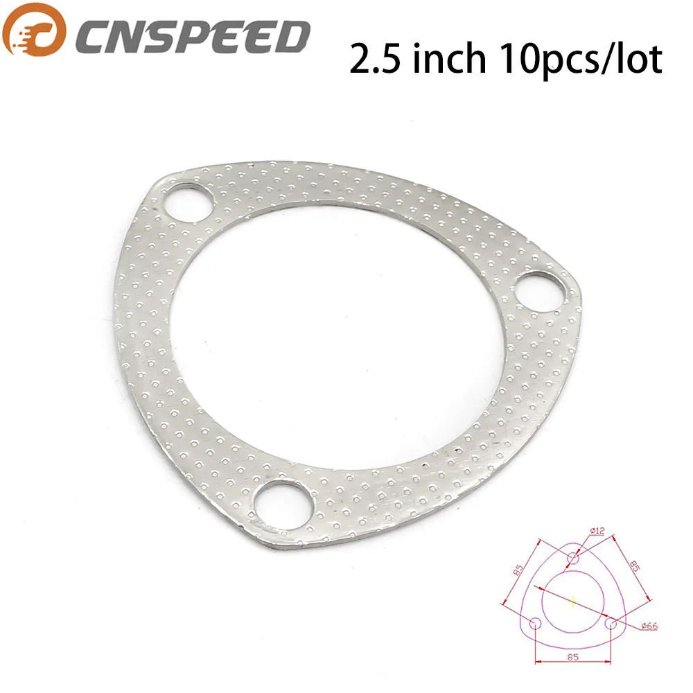 CNSPEED 10pcs/lot 2.5'' inch 66mm Exhaust Pipe Gasket To Muffler Gasket Exhaust Gasket three Holes YC100718-25
CNSPEED 10pcs/lot 2.5'' inch 66mm Exhaust Pipe Gasket To Muffler Gasket Exhaust Gasket three Holes YC100718-25