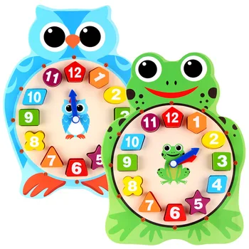 Children Cartoon Wooden Digital Clock Toy Kids Learning Time Shape Match Wooden Block Toys Owl Frog Pattern Early Learning Toys
Children Cartoon Wooden Digital Clock Toy Kids Learning Time Shape Match Wooden Block Toys Owl Frog Pattern Early Learning Toys