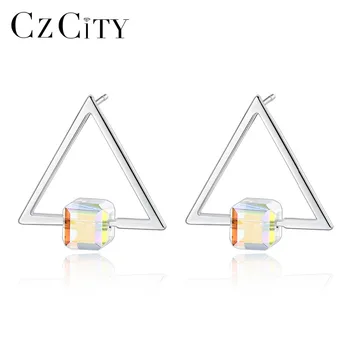 CZCITY Triangle Design 925 Sterling Silver Stud Earrings for Women Created Crystal Big Post Earring Fine Jewelry Christmas Gifts
CZCITY Triangle Design 925 Sterling Silver Stud Earrings for Women Created Crystal Big Post Earring Fine Jewelry Christmas Gifts