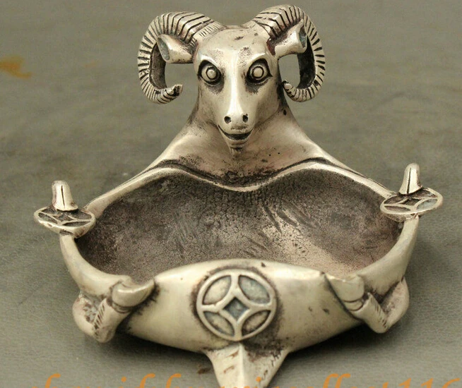 decoration Tibet copper silver Folk Chinese Silver Wealth Coin Lucky Year Zodiac Sheep Statue Shape Ashtray
decoration Tibet copper silver Folk Chinese Silver Wealth Coin Lucky Year Zodiac Sheep Statue Shape Ashtray