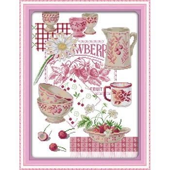 Everlasting Love Colorful Fruit Tableware Chinese Cross Stitch Kits Ecological Cotton Fabric DIY Christmas Decorations For Home
Everlasting Love Colorful Fruit Tableware Chinese Cross Stitch Kits Ecological Cotton Fabric DIY Christmas Decorations For Home