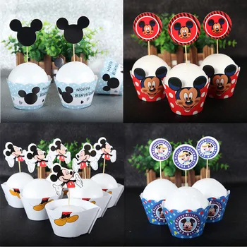 Mickey Mouse Party Paper Cupcake Wrappers Toppers for Kids Birthday Party Decoration Favors Cake Cups 12pcs wraps+12pcs toppers
Mickey Mouse Party Paper Cupcake Wrappers Toppers for Kids Birthday Party Decoration Favors Cake Cups 12pcs wraps+12pcs toppers