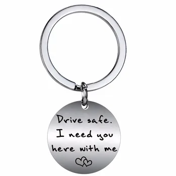 12PC/Lot Drive Safe I Need You Here With Me Keychain For Couples Boyfriend Husband Gift Key Chains Rings Stainless Steel Keyring
12PC/Lot Drive Safe I Need You Here With Me Keychain For Couples Boyfriend Husband Gift Key Chains Rings Stainless Steel Keyring