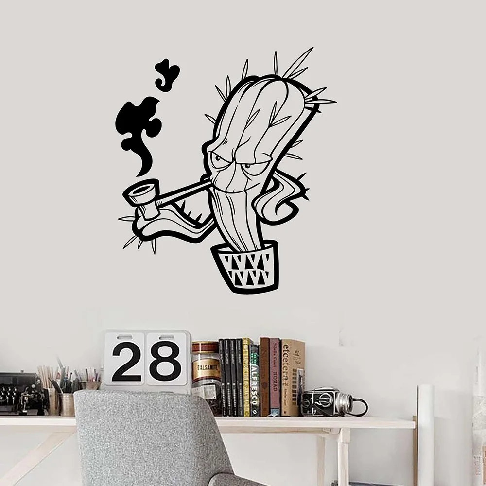 Smoking Cactus Hippie Weed Vinyl Wall Decal Home Decor Living Room Art Mural Wall Stickers Removable
Smoking Cactus Hippie Weed Vinyl Wall Decal Home Decor Living Room Art Mural Wall Stickers Removable