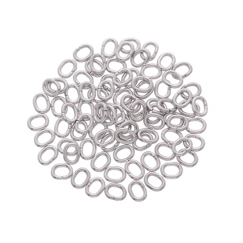 Jewelry Findings 50PCs Stainless Steel Open Rings Oval Jump Rings & Split Rings For Making Necklace Jewelry DIY NEW 
Jewelry Findings 50PCs Stainless Steel Open Rings Oval Jump Rings & Split Rings For Making Necklace Jewelry DIY NEW