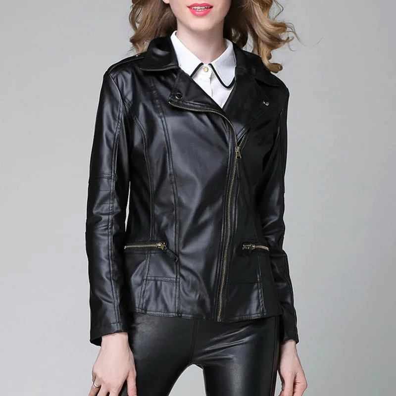 NORMOV Fashion Women's Turn-Down Collar PU Jackets Coats Zipper Slim Leather Clothing Long Sleeve Short Plus Large Code Jackets
NORMOV Fashion Women's Turn-Down Collar PU Jackets Coats Zipper Slim Leather Clothing Long Sleeve Short Plus Large Code Jackets