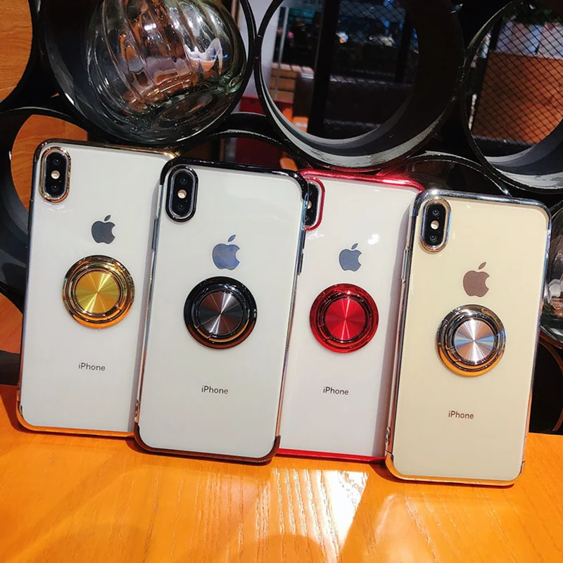 Luxury Plating Silicone With Ring Holder Multifunction Bracket Phone Case For iPhone 6 6S 7 8 Plus X XS MAX XR Transparent Cover
Luxury Plating Silicone With Ring Holder Multifunction Bracket Phone Case For iPhone 6 6S 7 8 Plus X XS MAX XR Transparent Cover