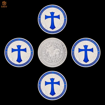 5Pcs/Lot Blue Catholic St. Wutang Crusader Knight Token Silver Plated Coin Souvenir Coin Collectibles
5Pcs/Lot Blue Catholic St. Wutang Crusader Knight Token Silver Plated Coin Souvenir Coin Collectibles