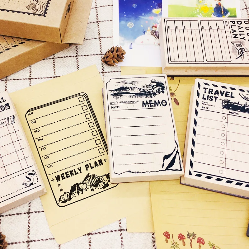 Retro weekly/daily Plan travel list memo stamp DIY wooden rubber stamps for scrapbooking stationery scrapbooking standard stamp
Retro weekly/daily Plan travel list memo stamp DIY wooden rubber stamps for scrapbooking stationery scrapbooking standard stamp