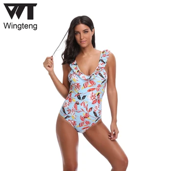 2018 One piece floral swimwear Women Brazilian Bikini Ruffle Girls monokini bathing suit Swimsuit Female Biquinis Feminino
2018 One piece floral swimwear Women Brazilian Bikini Ruffle Girls monokini bathing suit Swimsuit Female Biquinis Feminino
