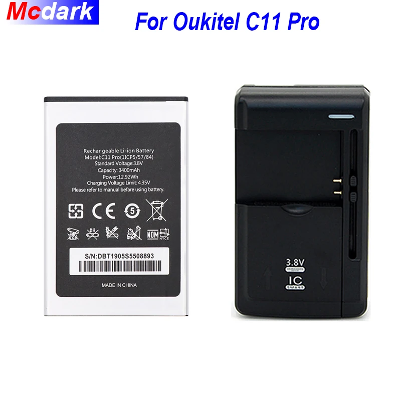 1PCS+Charger 3400mAh C11 Pro Battery For Oukitel C11 Pro Batterie Bateria Accumulator AKKU ACCU PIL Mobile Phone
1PCS+Charger 3400mAh C11 Pro Battery For Oukitel C11 Pro Batterie Bateria Accumulator AKKU ACCU PIL Mobile Phone