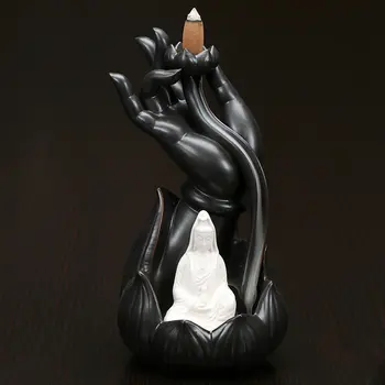 Home Decor Ceramic Buddha Hand Coil Ceramic Smoke Backflow Incense Burner Holder + 10 Cones
Home Decor Ceramic Buddha Hand Coil Ceramic Smoke Backflow Incense Burner Holder + 10 Cones