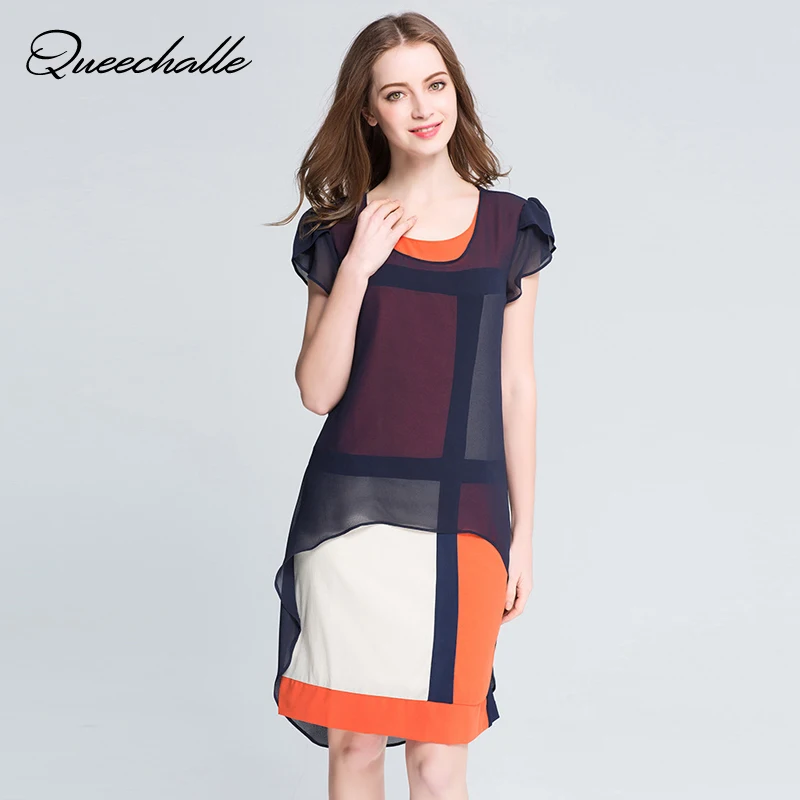 Chiffon Dress Summer O-neck Butterfly Sleeve Patchwork Loose Casual Dresses for Women Clothing Female Vestidos
Chiffon Dress Summer O-neck Butterfly Sleeve Patchwork Loose Casual Dresses for Women Clothing Female Vestidos