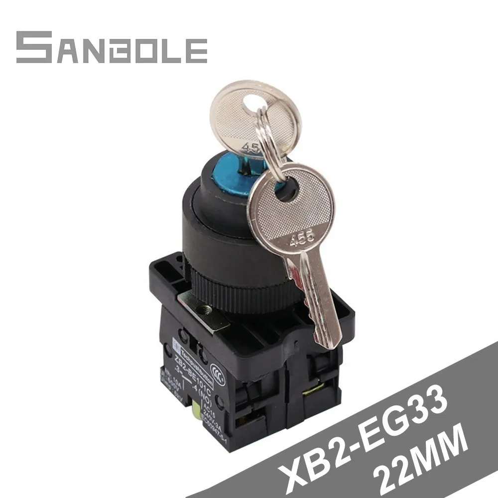 3 Position Rotary Switch Plastic XB2-EG33 Knob Open Hole 22MM Electric Self-locking Latching Button With Key Black 2NO
3 Position Rotary Switch Plastic XB2-EG33 Knob Open Hole 22MM Electric Self-locking Latching Button With Key Black 2NO