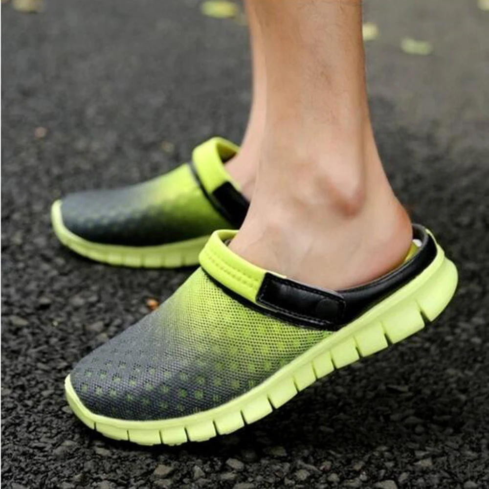 Men's Slippers Shoes adult Mesh Cloth rubber Fish Mouth flat heel Casual Leisure Summer Slip-on Breathable Unisex Couples hollow
Men's Slippers Shoes adult Mesh Cloth rubber Fish Mouth flat heel Casual Leisure Summer Slip-on Breathable Unisex Couples hollow