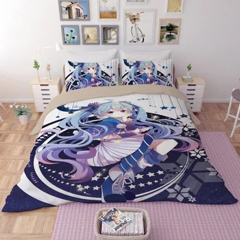 Japanese Anime Magical Mirai Hatsune Miku Bedding Sets cartoon twin full queen king size duvet cover sets Bed cover PillowCase
Japanese Anime Magical Mirai Hatsune Miku Bedding Sets cartoon twin full queen king size duvet cover sets Bed cover PillowCase