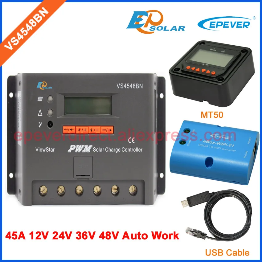 Solar PV controller lcd display electronic protection VS4548BN EPEVER products factory direct supply 45A 45amps ViewStar PWM
Solar PV controller lcd display electronic protection VS4548BN EPEVER products factory direct supply 45A 45amps ViewStar PWM