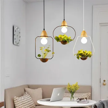 Modern Simple Creative Iron Plant Pot Pendant Lamps Restaurant Living Room Cafe Bar Decoration Wood and Glass Pendant Lights
Modern Simple Creative Iron Plant Pot Pendant Lamps Restaurant Living Room Cafe Bar Decoration Wood and Glass Pendant Lights