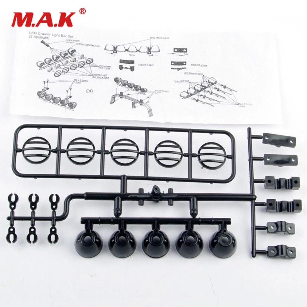 RC parts 1/10 5 Lights LED Light Bar Set For EP Crawler Off Road Gmade 1:10 RC Car 00156BK
RC parts 1/10 5 Lights LED Light Bar Set For EP Crawler Off Road Gmade 1:10 RC Car 00156BK