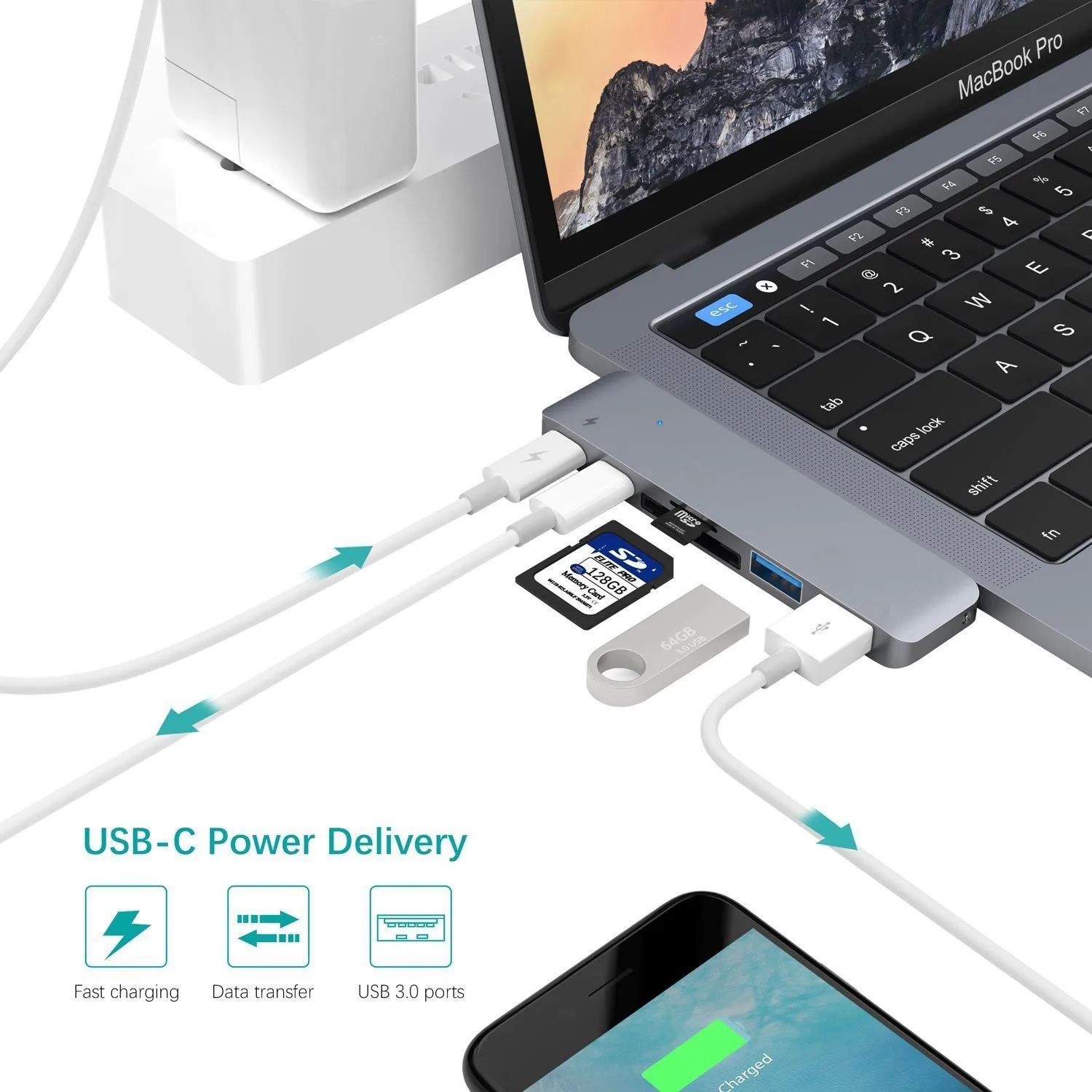 BESIUNI Type C Hub to Card Reader USB C Hub 3.0 Adapter Combo With SD Slot For for 13"&15" New MacBook Pro 2016/2017
BESIUNI Type C Hub to Card Reader USB C Hub 3.0 Adapter Combo With SD Slot For for 13"&15" New MacBook Pro 2016/2017