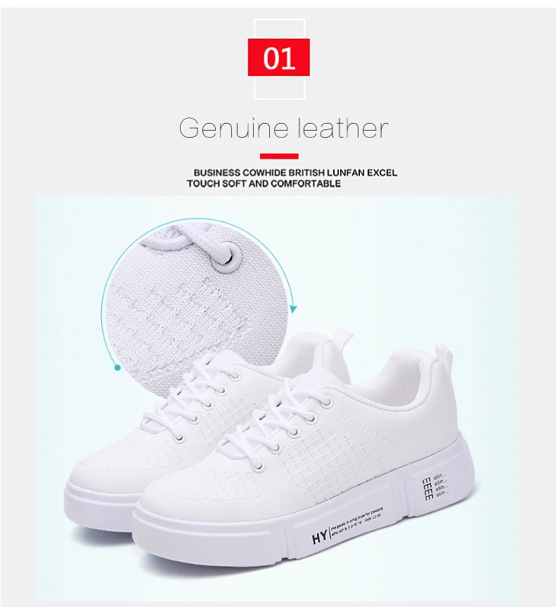 Spring NEW Women Sneakers Shoes Ladies lace up flat Platform white sneakers for Women Mesh Sock Casual Shoes Creepers (3)
