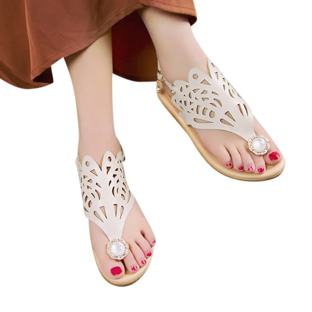 Women's Sandals 2019 Bohemian Shoes Female Summer Flat Casual Roman Shoes Pearl Hollow Beach Sandals Slippers chaussures femme
Women's Sandals 2019 Bohemian Shoes Female Summer Flat Casual Roman Shoes Pearl Hollow Beach Sandals Slippers chaussures femme