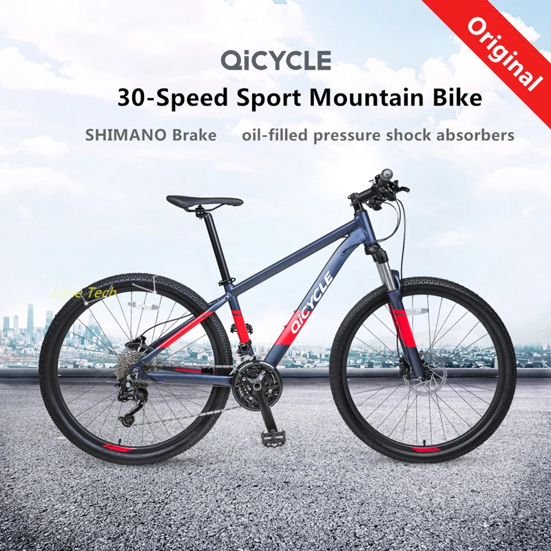 Perfect XIAOMI QiCYCLE 30speed sport mountain bike  27.5inch wheel variable speed bicycle with hydraulic disc brakes and shock absorbers 0